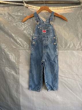 Vintage Revolt Clothing Co. 3T Denim Bib Overalls with Snap Leg Bottoms